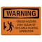 Signmission OSHA WARNING Sign, Crush Hazard Stay Clear, 24in X 18in Rigid Plastic, 18" W, 24" L, Landscape OS-WS-P-1824-L-12539 - alternate 1